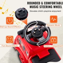 VEVOR Ride On Push Car for Toddlers, Ages 1-3, Ride Racer, Sit to Stand Toddler Ride On Toy, Classic Kids Ride On Car with Music Steering Wheel & Under Seat Storage, Ride On Toy for Boys Girls, Red