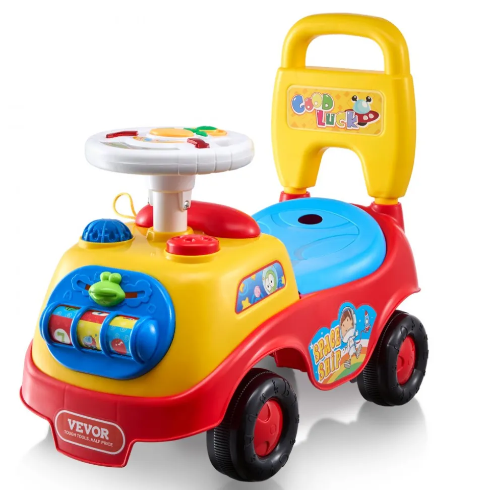 VEVOR Ride On Push Car for Toddlers, Ages 1-3, Ride Racer, Sit to Stand Toddler Ride On Toy, Classic Kids Ride On Car with Music Steering Wheel, Horn & Under Seat Storage, Ride On Toy for Boys Girls
