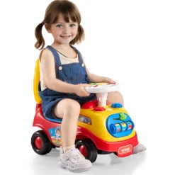 VEVOR Ride On Push Car for Toddlers, Ages 1-3, Ride Racer, Sit to Stand Toddler Ride On Toy, Classic Kids Ride On Car with Music Steering Wheel, Horn & Under Seat Storage, Ride On Toy for Boys Girls
