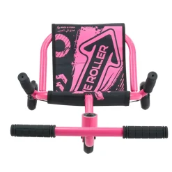 VEVOR Ride on Scooter 150 lbs Swing Side-to-Side for Amazing Riding Pink, for Ages 4+, Powered by Zig-Zag Motion, Ride on Toy with 3 Adjustable Length, Brake Lever, Hard Surface Indoor & Outdoor