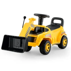 VEVOR Ride On Toddler Car, Ride on Excavator Car for Toddler 19 to 36 Months, Excavator Bulldozer Digger Toy with Under-seat Storage & Music, 55 lbs Load Capacity, Foot-to-Floor Walker for Kid, Yellow