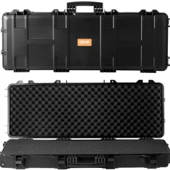 VEVOR Rifle Case, Rifle Hard Case with 3 Layers Fully-protective Foams, 42 inch lockable Hard Gun Case with Wheels, IP67 Waterproof & Crushproof, for Two Rifles or Shotguns, Airsoft Gun