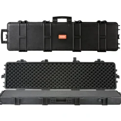 VEVOR Rifle Case, Rifle Hard Case with 3 Layers Fully-protective Foams, 50 inch lockable Hard Gun Case with Wheels, IP67 Waterproof & Crushproof, for Two Rifles or Shotguns, Airsoft Gun