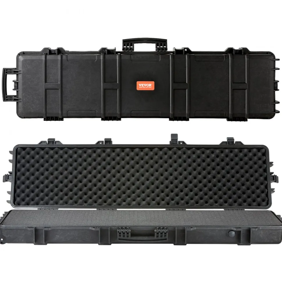 VEVOR Rifle Case, Rifle Hard Case with 3 Layers Fully-protective Foams, 50 inch lockable Hard Gun Case with Wheels, IP67 Waterproof & Crushproof, for Two Rifles or Shotguns, Airsoft Gun