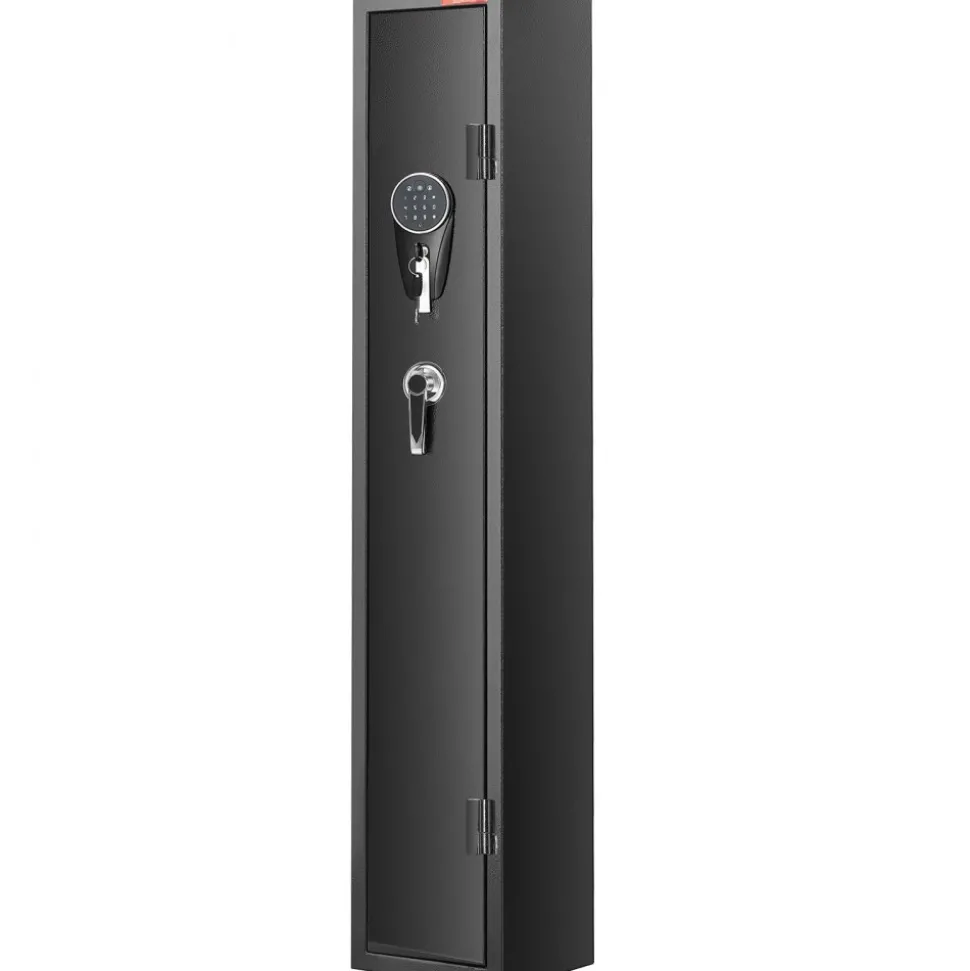 VEVOR 3 Rifles Gun Safe, Rifle Safe with Lock & Digital Keypad, Quick Access Gun Storage Cabinet with Removable Shelf, Pistol Rack, Rifle Cabinet for Home Rifle and Pistols