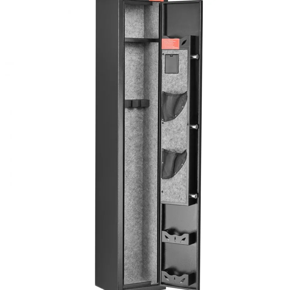 VEVOR 3 Rifles Gun Safe, Rifle Safe with Lock & Digital Keypad, Quick Access Gun Storage Cabinet with Removable Shelf, Pistol Rack, Rifle Cabinet for Home Rifle and Pistols