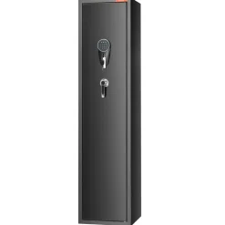 VEVOR 5 Rifles Gun Safe, Rifle Safe with Digital Keypad & Lock, Gun Storage Cabinet with Built-in Storage Locker, Removable Storage Shelf for Home Long Gun and Pistols