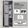 VEVOR 5 Rifles Gun Safe, Rifle Safe with Fingerprint Lock, Quick Access Gun Storage Cabinet for Shotguns with Removable Shelf, Pistol Rack, Ammo Storage Box for Home Long Gun and Pistols