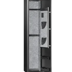 VEVOR 5 Rifles Gun Safe, Rifle Safe with Fingerprint Lock, Quick Access Gun Storage Cabinet for Shotguns with Removable Shelf, Pistol Rack, Ammo Storage Box for Home Long Gun and Pistols