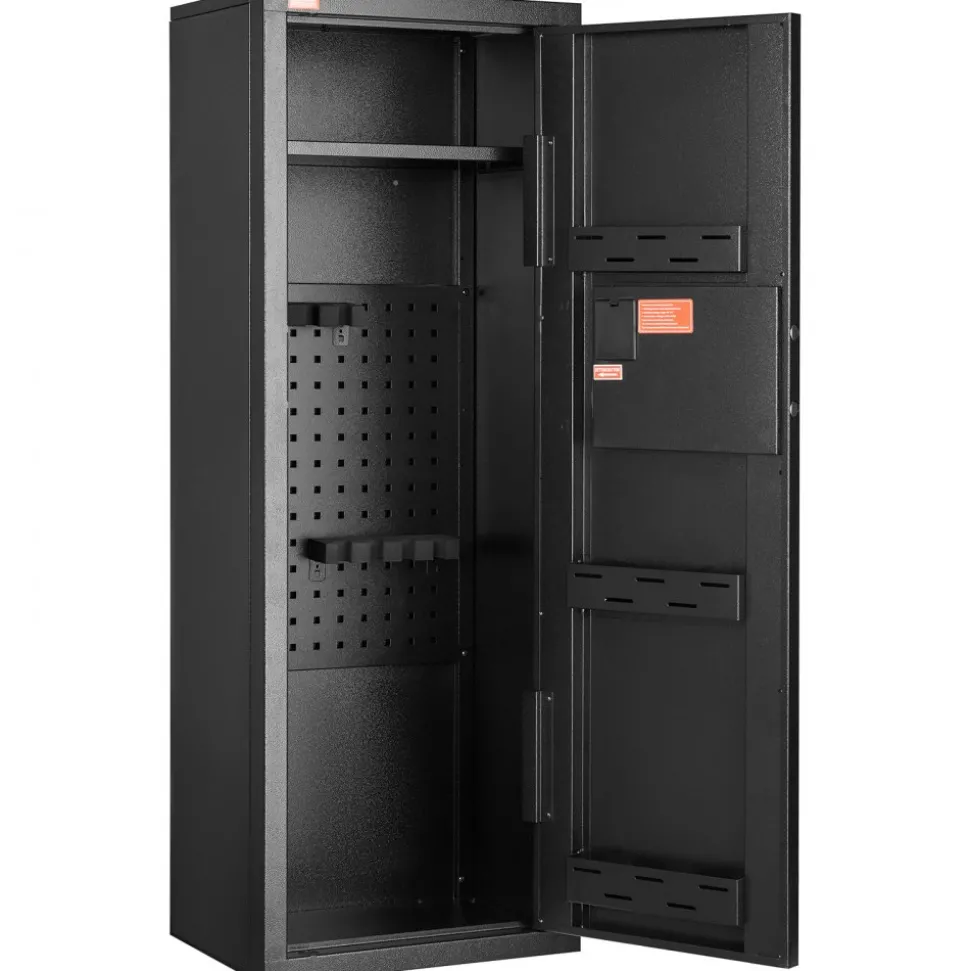 VEVOR 6-8 Rifles Gun Safe, Rifle Safe with Lock & Digital Keypad, Quick Access Tall Gun Storage Cabinet with Removable Shelf, Rifle Cabinet for Home Rifle and Shotguns