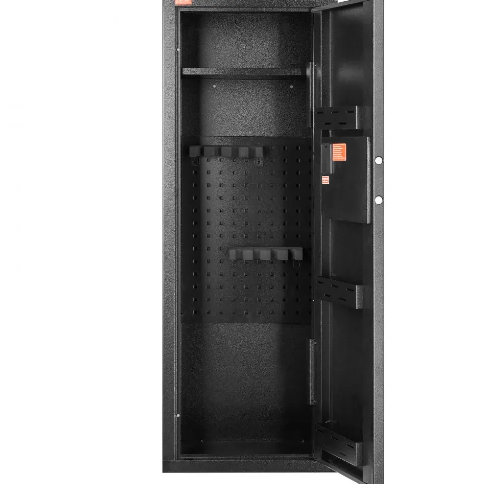 VEVOR 6-8 Rifles Gun Safe, Rifle Safe with Lock & Digital Keypad, Quick Access Tall Gun Storage Cabinet with Removable Shelf, Rifle Cabinet for Home Rifle and Shotguns