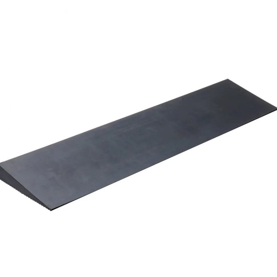 VEVOR 1.6" Rise Cuttable Threshold Ramp for Sweeping Robot, 35.4" Wide Natural Rubber Wheelchair Ramp, Non-Slip Solid Rubber Ramp with Double-Sided Tape for Doorways, Driveways, Bathroom, Smooth Tile