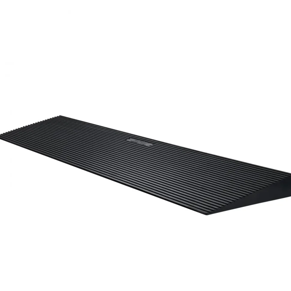 VEVOR 1.6" Rise Cuttable Threshold Ramp for Sweeping Robot, 35.4" Wide Natural Rubber Wheelchair Ramp, Non-Slip Solid Rubber Ramp with Double-Sided Tape for Doorways, Driveways, Bathroom, Smooth Tile