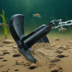 VEVOR River Anchor, 30 LBS Boat Anchor Cast Iron Black Vinyl-Coated, Marine Grade Mushroom Anchor for Boats Up To 30 ft, Impressive Holding Power in River and Mud Bottom Lakes