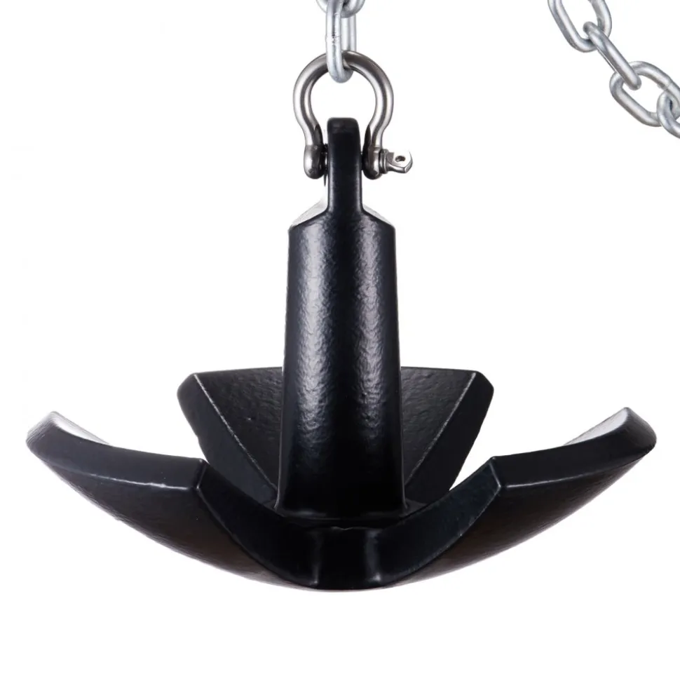 VEVOR River Anchor, 30 LBS Boat Anchor Cast Iron Black Vinyl-Coated, Marine Grade Mushroom Anchor for Boats Up To 30 ft, Impressive Holding Power in River and Mud Bottom Lakes