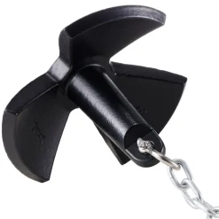 VEVOR River Anchor, 30 LBS Boat Anchor Cast Iron Black Vinyl-Coated, Marine Grade Mushroom Anchor for Boats Up To 30 ft, Impressive Holding Power in River and Mud Bottom Lakes