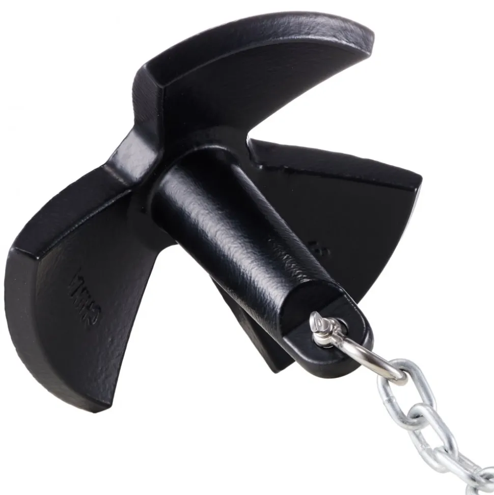 VEVOR River Anchor, 30 LBS Boat Anchor Cast Iron Black Vinyl-Coated, Marine Grade Mushroom Anchor for Boats Up To 30 ft, Impressive Holding Power in River and Mud Bottom Lakes