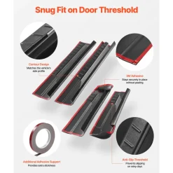 VEVOR Rocker Panel Guard, 4-Piece Set, Compatible with 1999-2006 Chevrolet Silverado Extended Cab, Replacement for 14089 Trail Armor Side Skirts Extension Body Kit, Driver Side, 3M Adhesive, Black