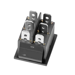 VEVOR Rocker Switch, 6 Pin Momentary DPDT Rocker Switch, 3-Position (ON)-Off-(ON) Polarity Reversing Switch AC 250V/16A 125V/ 20A for Auto Car Boat Household Appliances