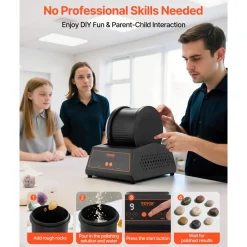 VEVOR Rock Tumbler Kit, 4lbs Rock Polishing Kit, 4 Speed Settings 9-Day Polishing Timer Stone Polishing Kit, Belt-Free Rock Polisher with Adapter & Overload Protection, Rock Polisher for Adults Kids