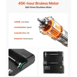 VEVOR Rock Tumbler Kit, 17 lbs Rock Polishing Kit, 2-Speed Stone Polishing Kit with 240-Hour Polishing Timer, Rock Polisher with Belt-Driven Brushless Motor, Rock Polisher for Adults and Kids