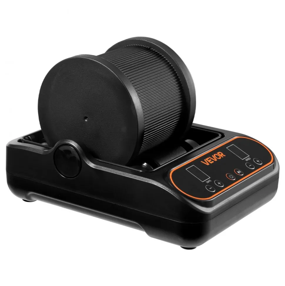 VEVOR Rock Tumbler, 2 lb Rock Polishing Machine, Rocks Tumbling Kit with 4-Speed Adjustment, 1–9 Day Timer, PC Sound Reduction Cover & TPU Drum, Direct Drive Motor Rocks Polishing, Quiet Operation