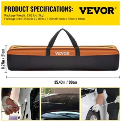 VEVOR Rods Dent Removal Kit, 20 Pcs Paintless Dent Repair Rods, Stainless Steel Dent Rods, Whale Tail Dent Repair Tools, Professional Hail Dent Removal Tool For Minor Dents, Door Dings And Hail Damage
