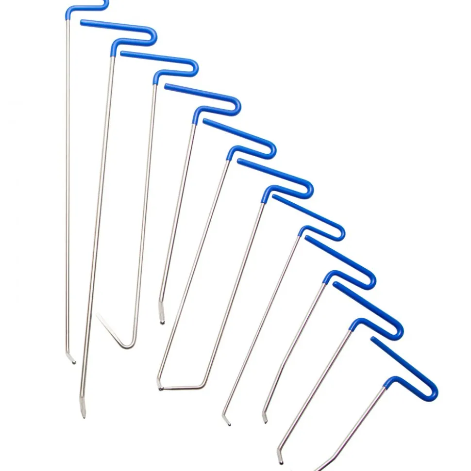 VEVOR Rods Dent Removal Kit, 20 Pcs Paintless Dent Repair Rods, Stainless Steel Dent Rods, Whale Tail Dent Repair Tools, Professional Hail Dent Removal Tool For Minor Dents, Door Dings And Hail Damage