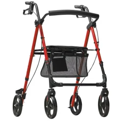 VEVOR Rollator Walker for Seniors and Adult, Lightweight Aluminum Foldable Rolling Walker with Adjustable Seat and Handle, Outdoor Mobility Rollator Walker with 8