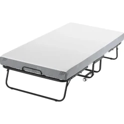 VEVOR Rollaway Bed, 38 in x 75 in Folding Bed with 5 in Mattress, Twin Size Foldable Bed with Sturdy Metal Frame & Memory Foam Mattress, Portable Twin Roll Away Bed with Mattress, for Adults, Guest