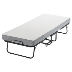 VEVOR Rollaway Bed, 31 in x 75 in Folding Bed with 5 in Mattress, Twin Size Foldable Bed with Sturdy Metal Frame & Memory Foam Mattress, Portable Twin Roll Away Bed with Mattress, for Adults, Guest