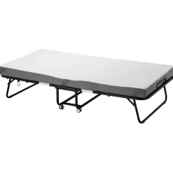 VEVOR Rollaway Bed, 38 in x 75 in Folding Bed with 4 in Mattress, Twin Size Foldable Bed with Sturdy Metal Frame & Memory Foam Mattress, Portable Twin Roll Away Bed with Mattress, for Adults, Guest