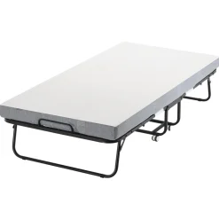 VEVOR Rollaway Bed, 38 in x 75 in Folding Bed with 4 in Mattress, Twin Size Foldable Bed with Sturdy Metal Frame & Memory Foam Mattress, Portable Twin Roll Away Bed with Mattress, for Adults, Guest