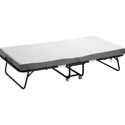 VEVOR Rollaway Bed, 38 in x 75 in Folding Bed with 4 in Mattress, Twin Size Foldable Bed with Sturdy Metal Frame & Memory Foam Mattress, Portable Twin Roll Away Bed with Mattress, for Adults, Guest