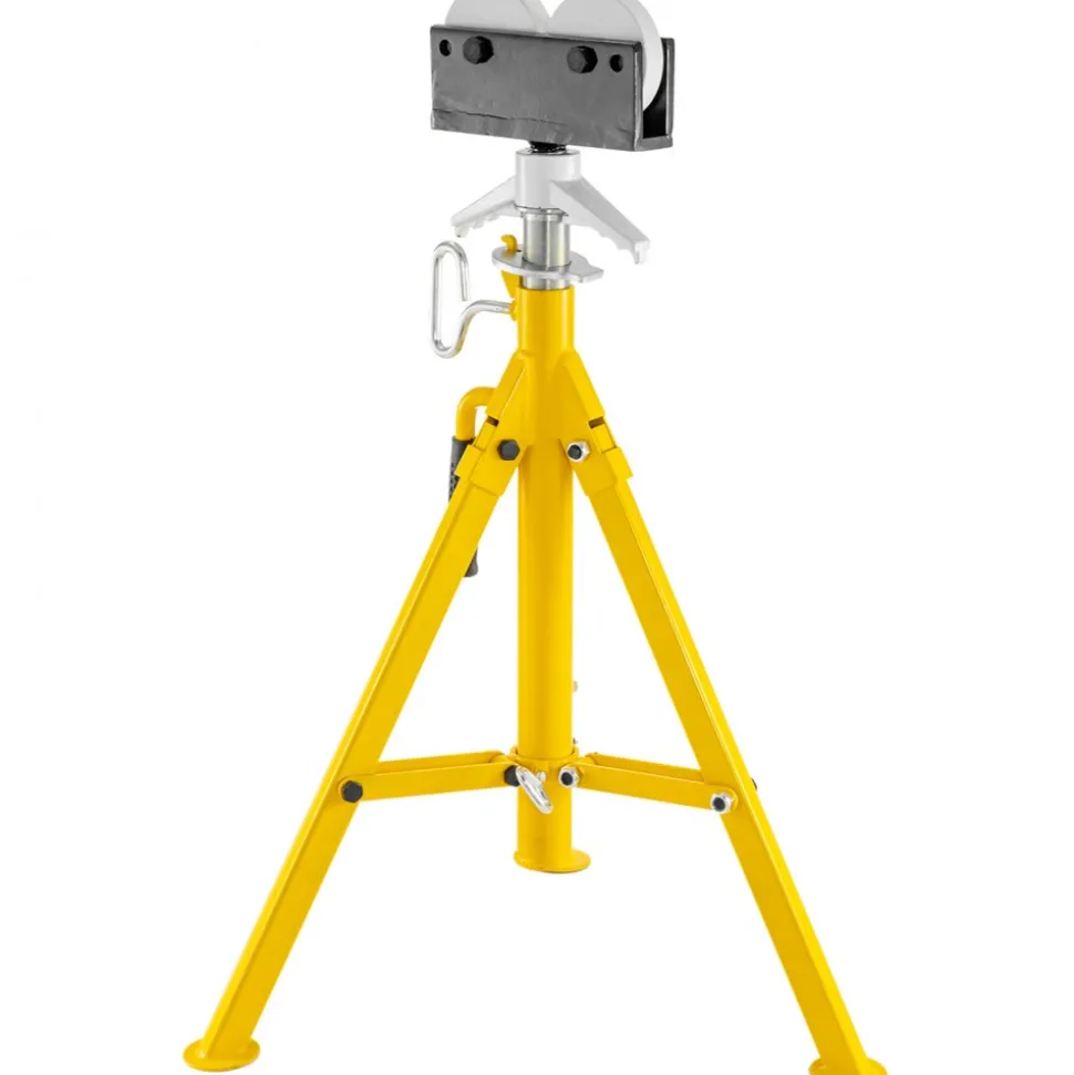 VEVOR Roller Pipe Stand for 1/8 in -12 in Pipes, 2500Lbs Capacity Pipe Stands with Adjustable Height 32"-55", Folding Portable Stand with Roller Head