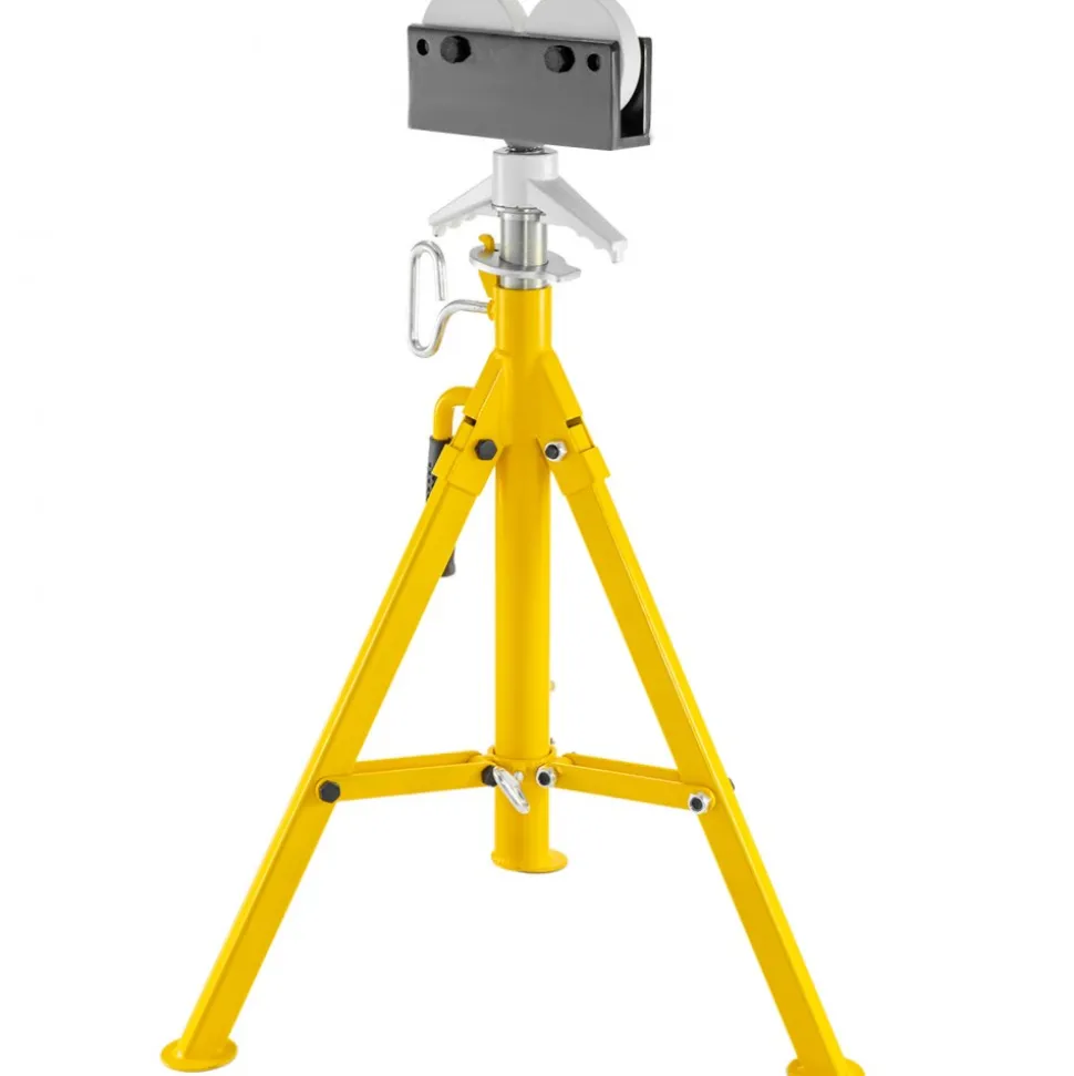 VEVOR Roller Pipe Stand for 1/8 in -12 in Pipes, 2500Lbs Capacity Pipe Stands with Adjustable Height 32"-55", Folding Portable Stand with Roller Head