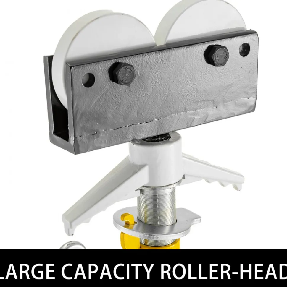 VEVOR Roller Pipe Stand for 1/8 in -12 in Pipes, 2500Lbs Capacity Pipe Stands with Adjustable Height 32"-55", Folding Portable Stand with Roller Head