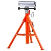 VEVOR Roller Stand, Heavy Duty 2500 LBS Load Capacity, 27.6"-52" Height Adjustable, 45# Steel Folding Roller Support Stand for Pipes, Wooden Boards