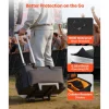 VEVOR Rolling DJ Cable Bag, 1680D, Padded File Gig Bag with Wheels, 6 Detachable Divider, Travel Storage Music Gear Case, for Professional DJ Gear, Musical Instrument and Accessories, Sound Equipment
