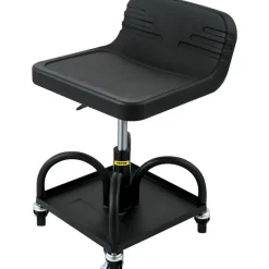 VEVOR Rolling Garage Stool, 300LBS Capacity, Adjustable Height from 15.7 in to 20.5 in, Mechanic Seat with 360-degree Swivel Wheels and Tool Tray, for Workshop, Auto Repair Shop, Black