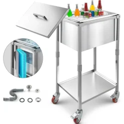 VEVOR Rolling Ice Chest Cooler Cart, 22