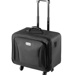 VEVOR Rolling Makeup Train Case Large Storage 3 Tiers, Convenient Carry With Handle, Wheels, Strap, Professional Makeup Storage Organizer Box Make Up Carrier Waterproof Oxford, Black