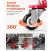 VEVOR Rolling Mechanic Stool with Wheels, 300 lbs Capacity Garage Seat/Work Stool, Padded Roller Creeper Seat with Fixed Height, Tool Tray and 2 Drawers, for Garage, Shop & Auto Repair, Red+Black