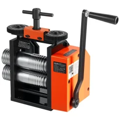 VEVOR Rolling Mill 3-in-1 Round Flat Square Pressing Roller Mill Machine, Manual Jewelry DIY Tool, 0.03-7 mm Adjustable Thickness, Stable & Even Rolling, for Ductile Metals, Gold, Silver, Copper