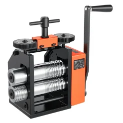 VEVOR Rolling Mill 3-in-1 Round Flat Half-Round Forming Roller Mill Machine, Manual Jewelry DIY Tool, 0.03-7 mm Adjustable Thickness, Stable & Even Rolling, for Ductile Metals, Gold, Silver, Copper
