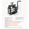 VEVOR Rolling Mill 4-in-1 Round Flat Square Half-Round Pressing Roller Mill, Manual Jewelry DIY Tool, 0.03-7 mm Adjustable Thickness, Stable & Even Rolling, for Ductile Metals, Gold, Silver, Copper