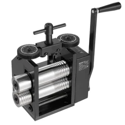 VEVOR Rolling Mill 4-in-1 Round Flat Square Half-Round Pressing Roller Mill, Manual Jewelry DIY Tool, 0.03-7 mm Adjustable Thickness, Stable & Even Rolling, for Ductile Metals, Gold, Silver, Copper