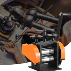 VEVOR Rolling Mill, 1.77"/45 mm Jewelry Rolling Mill Machine, 1: 2.4 Gear Ratio, 3-in-1 Multi-function Rolling Mill, 0-6 mm Press Thickness for Metal Jewelry Making Sheet Square Wire Semicircle
