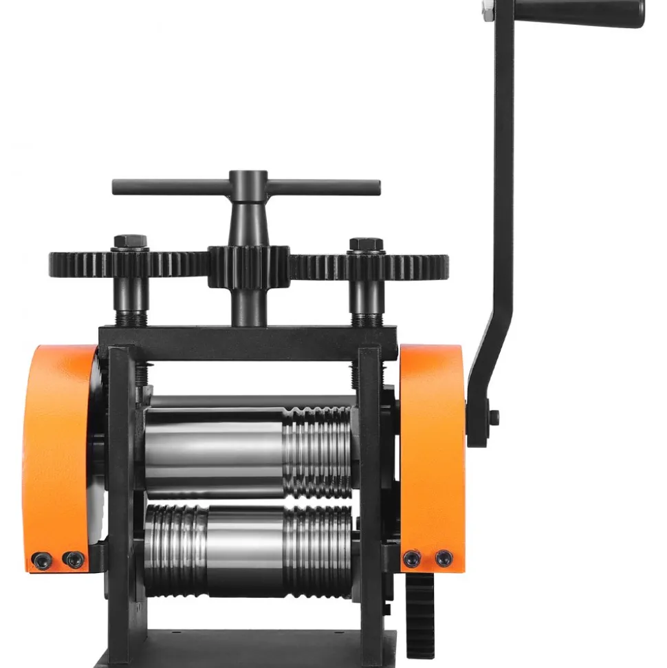 VEVOR Rolling Mill, 1.77"/45 mm Jewelry Rolling Mill Machine, 1: 2.4 Gear Ratio, 3-in-1 Multi-function Rolling Mill, 0-6 mm Press Thickness for Metal Jewelry Making Sheet Square Wire Semicircle