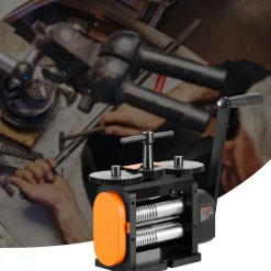 VEVOR Rolling Mill, 2.24"/57 mm Jewelry Rolling Mill Machine, 1: 2 Gear Ratio, 3-in-1 Multi-function Rolling Mill, 0-5.5 mm Press Thickness for Metal Jewelry Making Sheet Square Wire Elliptical